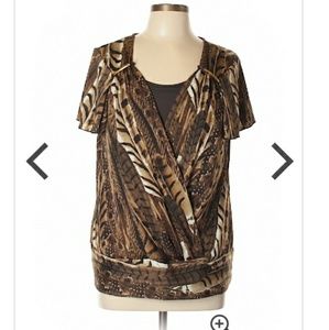 Notations Short Sleeve Blouse